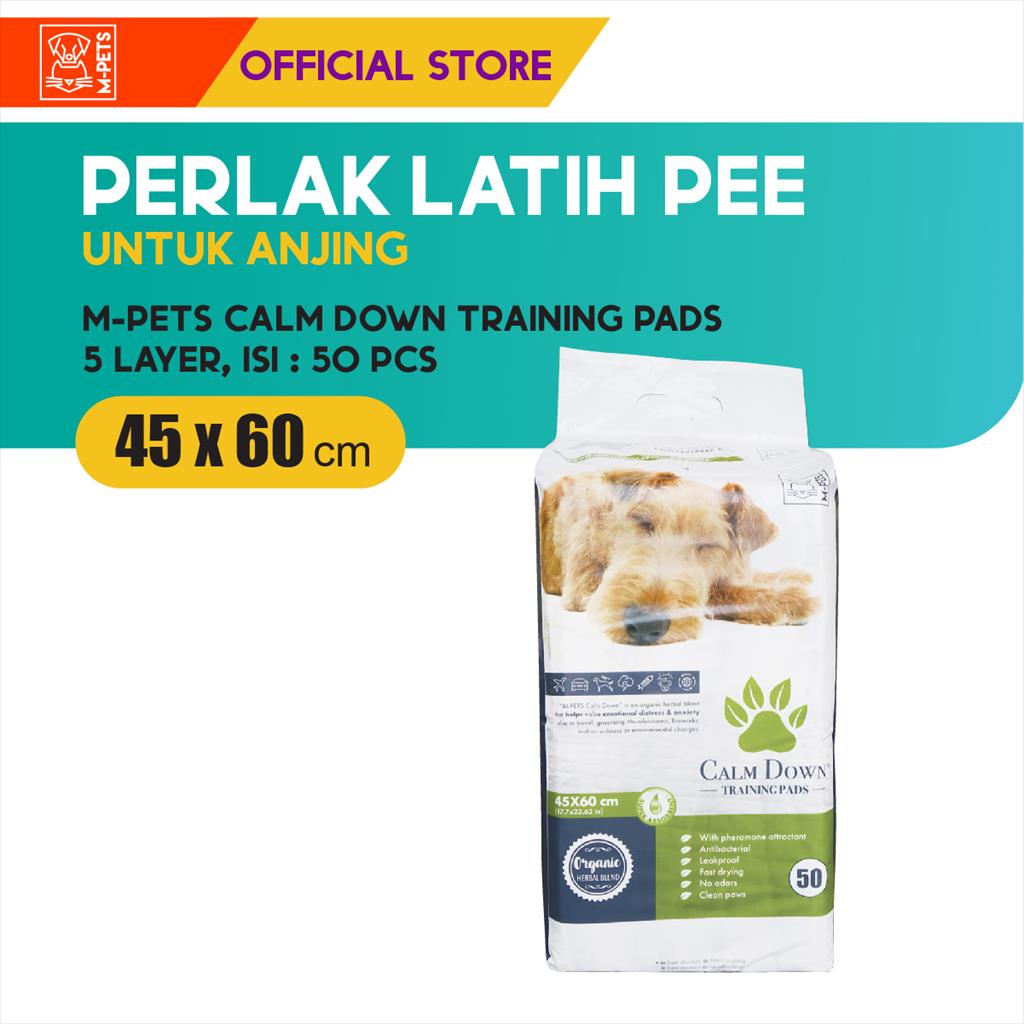 M-Pets 5 Layer Calm Down Dog Training Pad 45x60 cm 50 pcs / Latih Pee