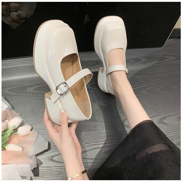 Sepatu Kerja Wanita Polos Sepatu Platform Simple Cewek Kasual Spatu Loafers Perempuan Import Casual Look Women Boots SK-034