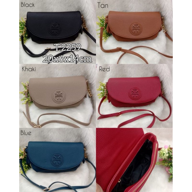 tas fashion import Tory slingbag,Tory oval selempang