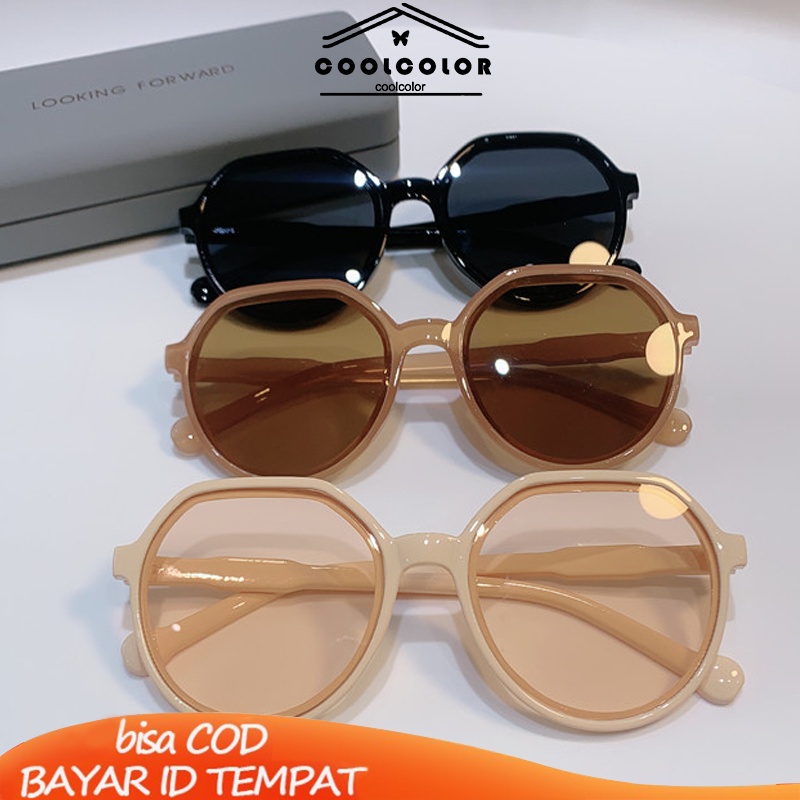 INS✨Korea Kacamata Hitam Retro Sunglasses Klasik Frame Besar Kaca mata Lensa UV400 Untuk Eyeglasses Fashion Wanita Pria Import COD Ready Stock