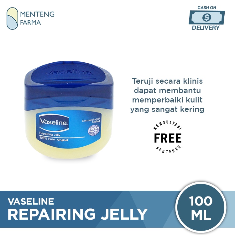 Vaseline Petroleum Jelly Original 100 ML - Memperbaiki Kulit Rusak