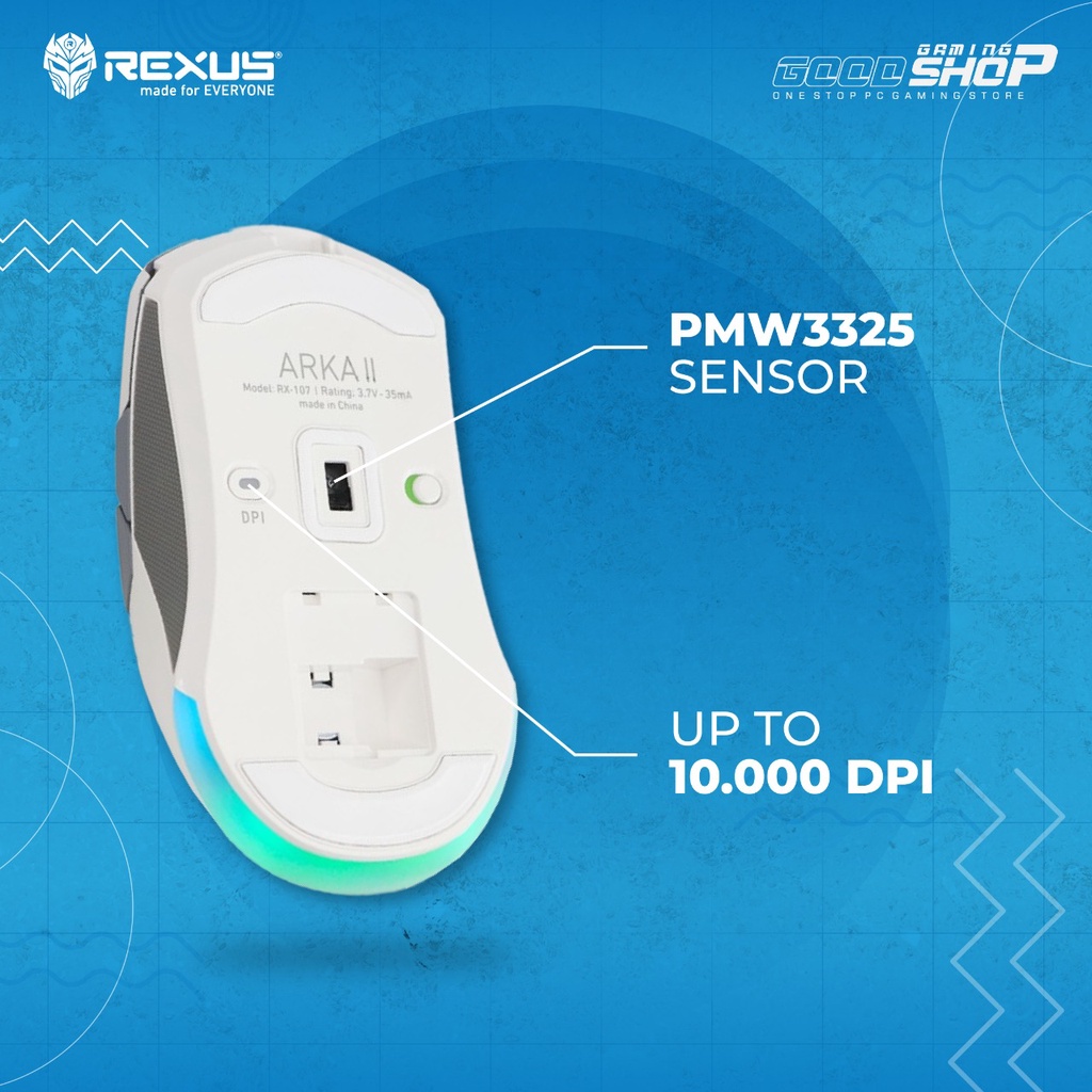 Rexus Arka II / Arka 2 RX-107 Dual Connection - Wireless Gaming Mouse