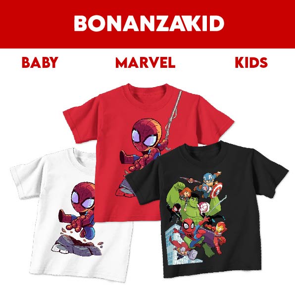 Kaos Bayi dan Anak Superhero Spiderman Untuk Usia 6 Bulan-8 Tahun Bahan Katun Premium