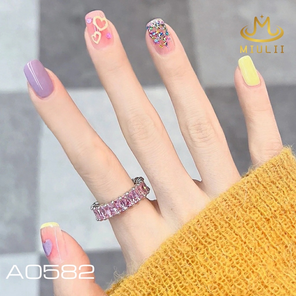 MIULII / KUKU PALSU   A0582  / 24PCS / 3D / NAIL ART / PREMIUM / CUTE / FREE LEM JELLY / KUTEK