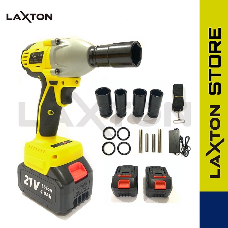 Laxton LX25 mesin pembuka baut ban impact wrench cordless baterai heavy duty mesin bor