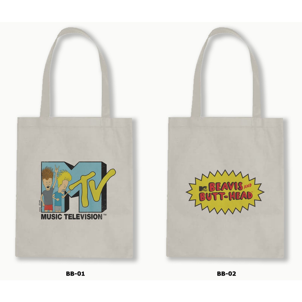 TOTE BAG BLACU - BEAVIS AND BUTT-HEAD / MTV