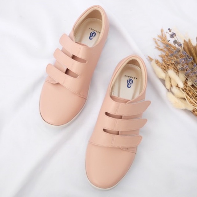 [SIAP KIRIM] BRShoes74 Pink Sepatu Sneaker Olahraga Casual Wanita