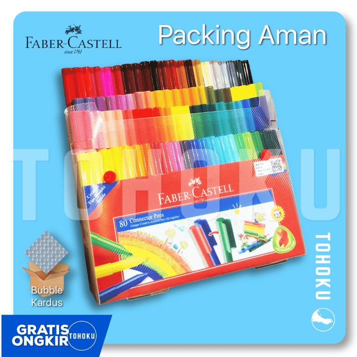 

[BISA COD] Spidol 80 Warna - Faber Castell Connector Pen 80 - 80