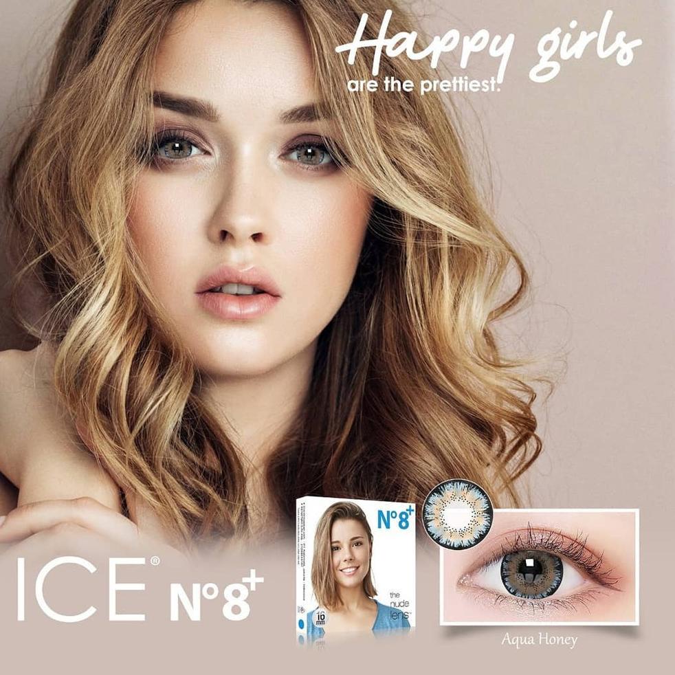 BLK.18Oc22c • Softlens Ice N8+ Colour Soflens Diameter 16 mm Softlen Normal Minus Soflen Aqua Grey B