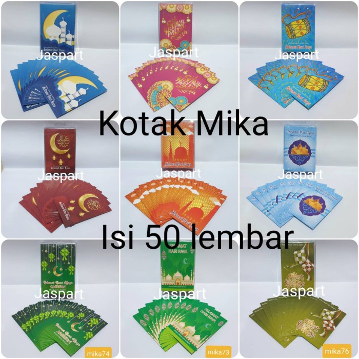 

Limited Amplop / Angpao Lebaran Hari Raya Idul Fitri Mika Isi 50 Lembar Sale!!!