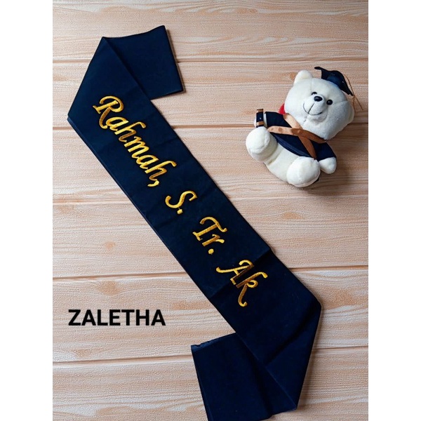 (KILAT) selempang wisuda bordir selendang wisuda murah