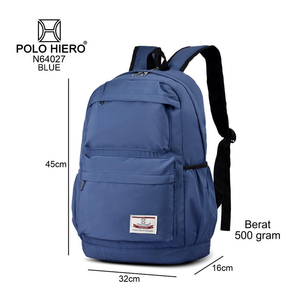 (RF) Tas Ransel Polo Hiero N64027 Tas Sekolah Wanita Tas Punggung Tas Fashion Travel