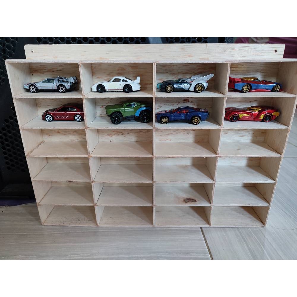 Plywood Rak Hotwheels Isi 24 Slot Slim No Header