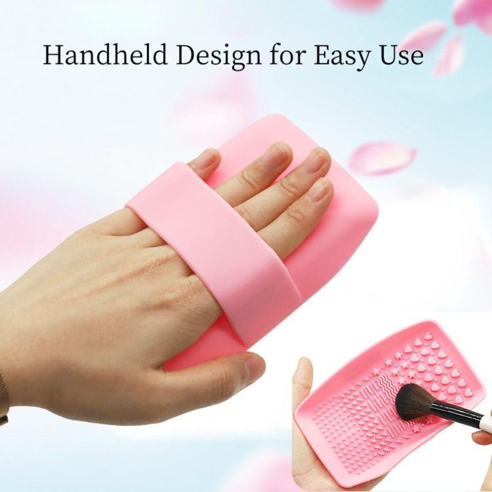 Preva Sikat Silikon Scrubber Brush Brush Makeup Lembut Sikat Palet Pembersih Genggam