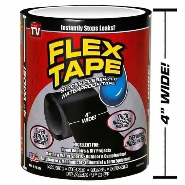 

Code770 Flex Tape 4 Inch Isolasi Lakban Waterproof Rubberized Seal Tape