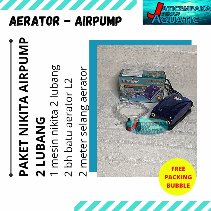 Aerator Aerator Aquarium Mini Aerator Aquarium Baterai Aerator Aquarium 2 Lubang Aerator Cas Aerator