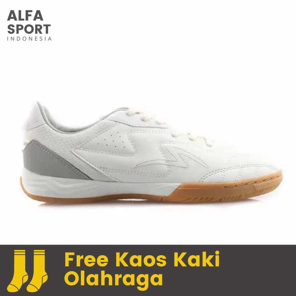 Sepatu Futsal Pria Specs Metasala Nativ 3 Putih Gray