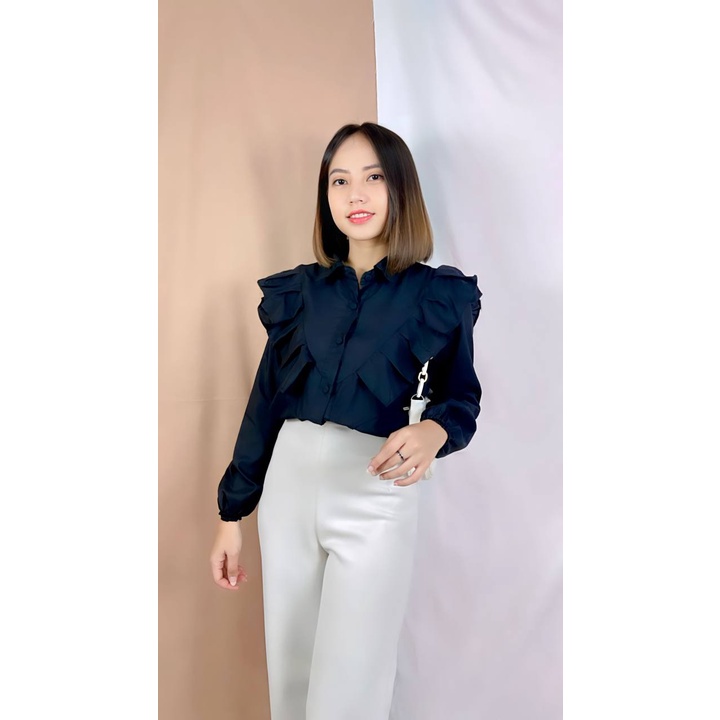 RX FASHION - LELANA TOP BLOUSE KATUN TWISTCONE / FIT TO XL / PREMIUM BLOUSE WANITA  / LEIKA BLOUSE / BLOUSE NANDA ATASAN WANITA KEKINIAN- NN