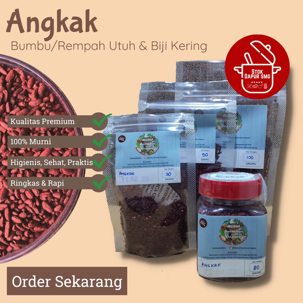 

Angkak Beras Merah Asli / Red Yeast Rice Pouch Refill 20gr 50gr 100gr Botol 80gr