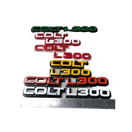 EMBLEM AKSESORIS MOBIL COLT L300 TULISAN TIMBUL 3 DIMENSI / EMBLEM VARIASI MOBIL COLT L300