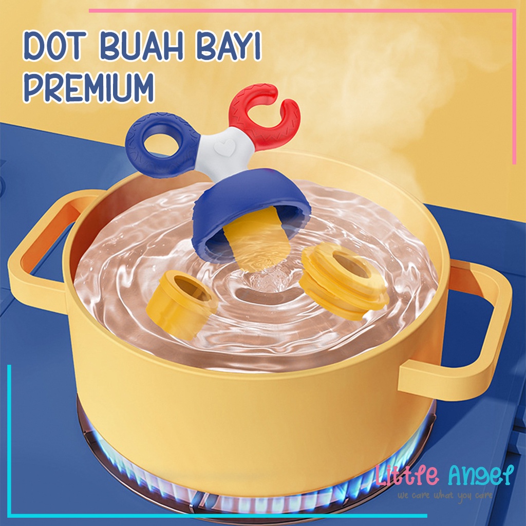 DOT BUAH EMPENG BAYI MPASI Multifungsi Mainan Gigitan Anak Bayi Baby Fruit Feeder Rattle Pacifier Original BPA FREE PREMIUM