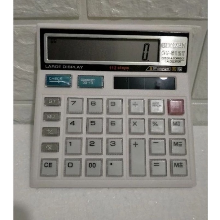 Kalkulator CITIZEN CT-512T Calculator Check Correct Cek Ulang CT512T