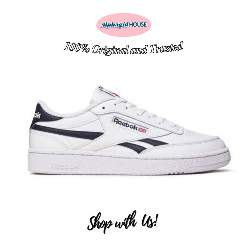 Reebok Club C85 Revenge White Navy-100% Original Resmi