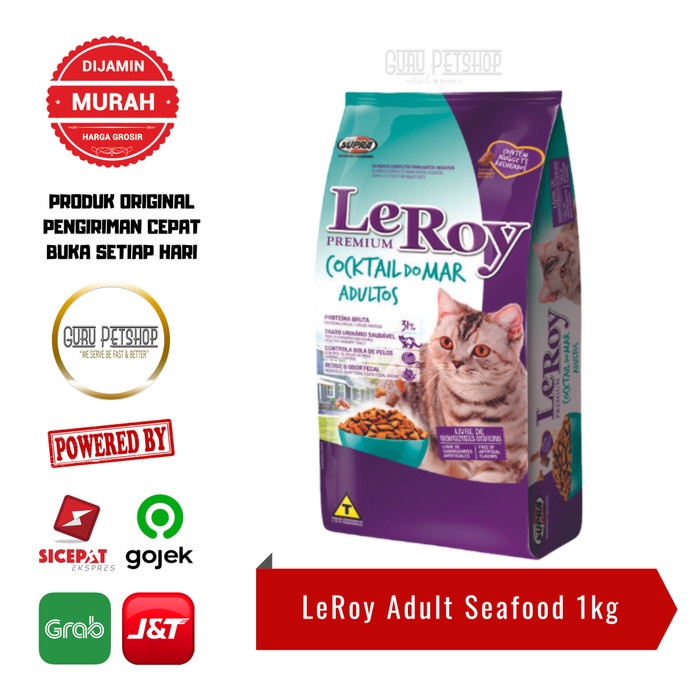 Makanan Kucing Leroy Seafood Cocktail 1kg Leroy Cocktail Do Mar Adult