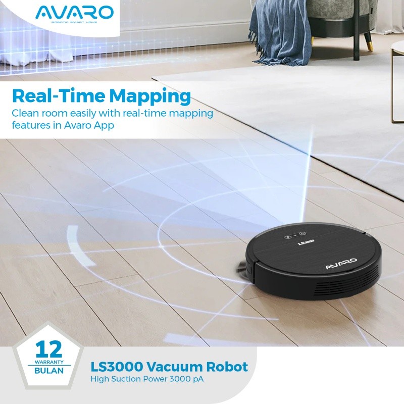 Robotic Vacuum Cleaner AVARO LS3000- AVARO LS3000 Robot Vacuum Cleaner