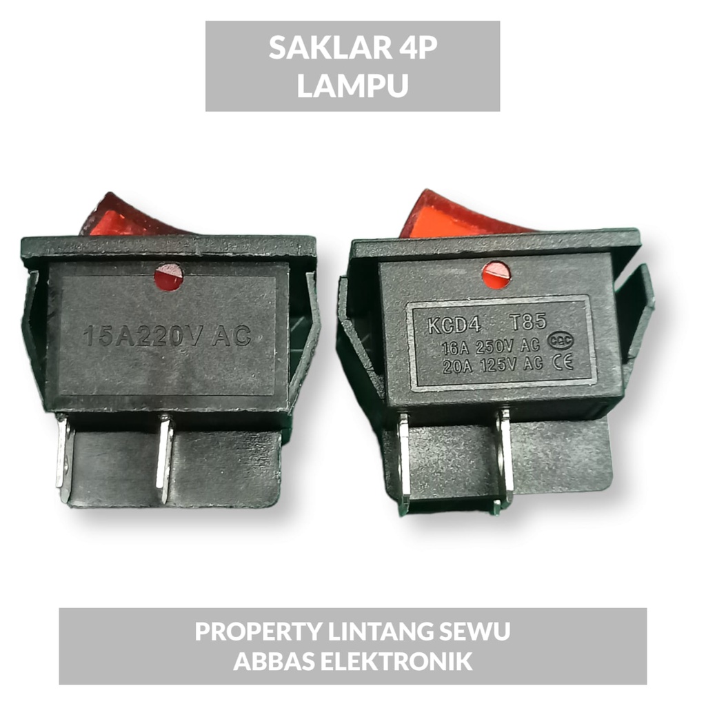 saklar power switch on off ampli mesin las inverter  4 kaki pin