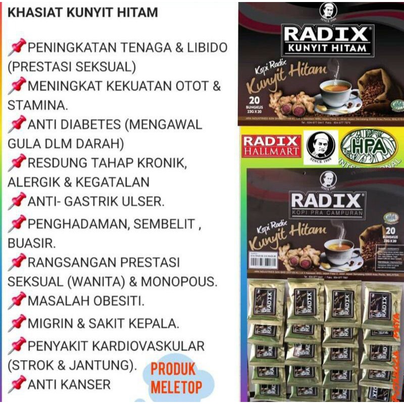 Kopi Radix kunyit Hitam