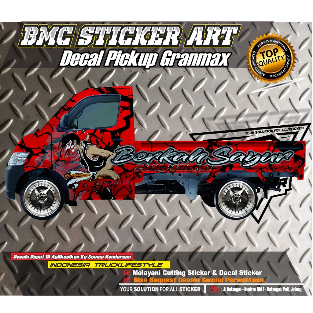 STICKER DECAL MOBIL PICKUP/DEKAL STIKER PICKUP GRANMAX FULL BODY