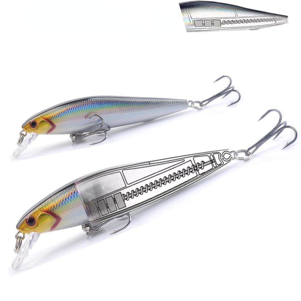 Umpan Pancing Sinking Minnow 7g/10g/14g Murah Casting Umpan Fishing Bait 3D Eyes Swimbait Fishing Lure Ikan Kail Bass Wobbler Tackle