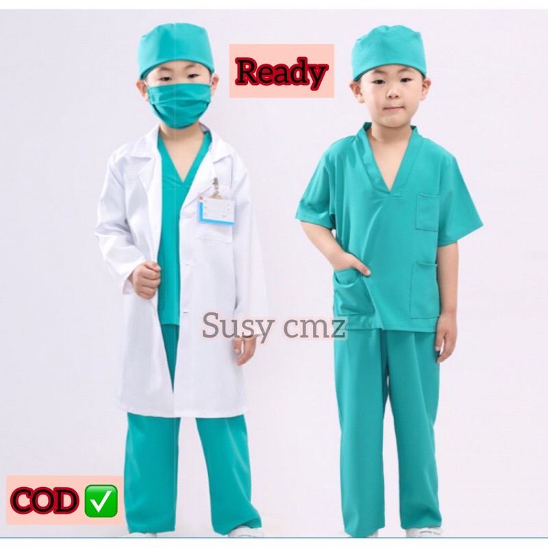 Mainan Baju Dokter Anak Kostum Profesi Import - Baju Oka Anak - Baju Dokter Jaga