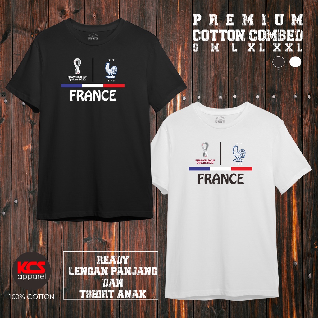 kaos piala dunia negara prancis france tshirt fifa world cup qatar 2022 country