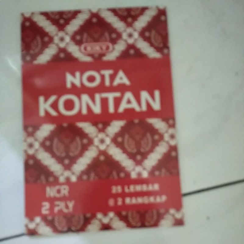 Nota kontan ncr 2ply 2 rangkap tanpa karbon