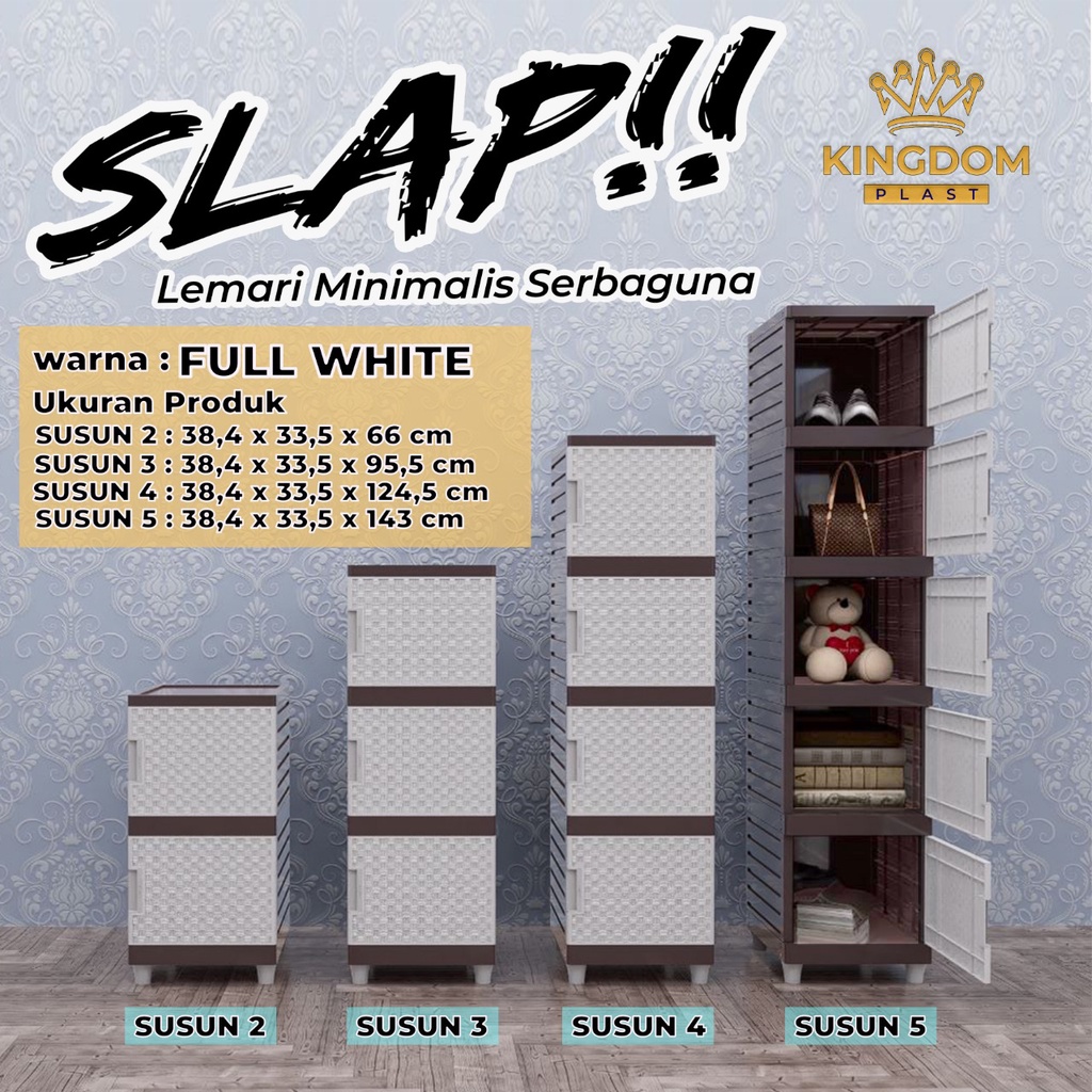 LEMARI PAKAIAN MINIMALIS KINGDOM SLAP!! KINGDOM SLAP SUSUN LEMARI PLASTIK LEMARI BAJU LEMARI ROTAN LEMARI COD