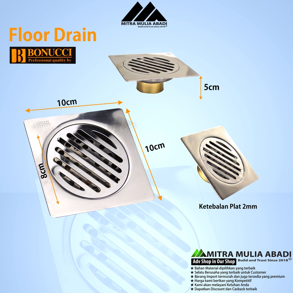 Saringan Got Bonucci /Floor Drain Kamar Mandi 4 INCH