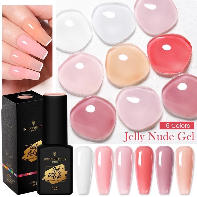 Born Pretty Pro Jelly Nude Gel Polish 15ml Soak Off Uv Gel