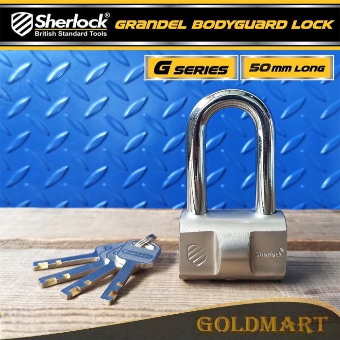 Gembok Bodyguard Seri G 50 mm Panjang Original Sherlock Anti Maling