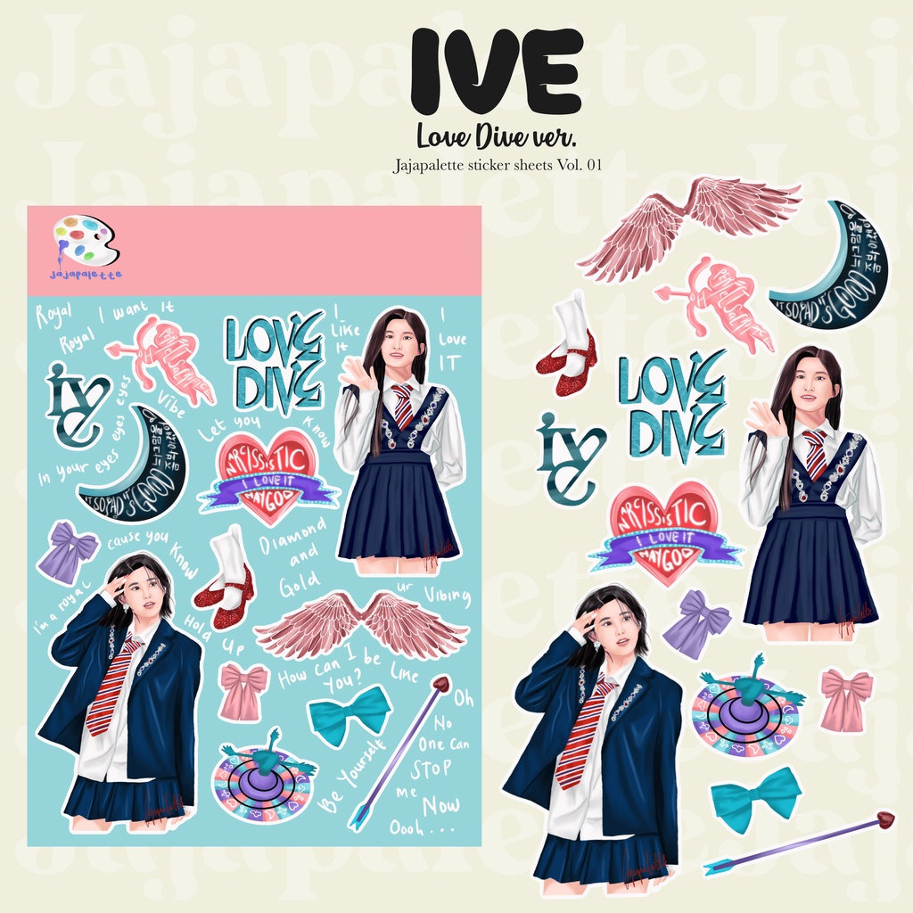

STIKER Aesthetic KPOP IVE Deco STICKERS for Bujo Vintage