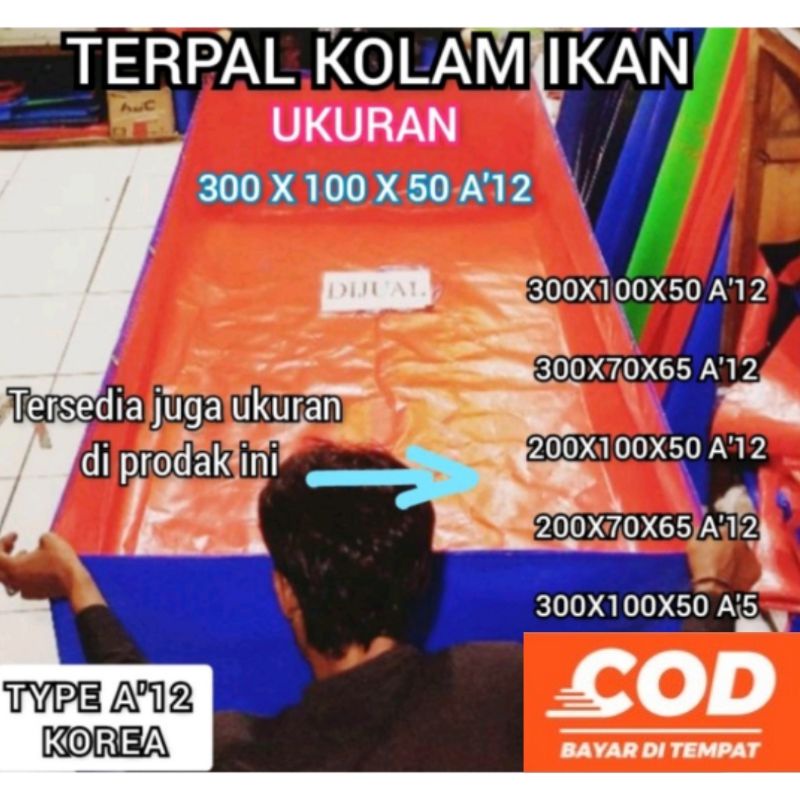 TERPAL KOLAM IKAN  (A'5)   (A'12)'KOREA KOLAM IKAN SUPER QUALITY