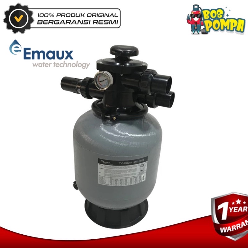 FILTER KOLAM RENANG EMAUX FILTER V500 TABUNG SAND FILTER KOLAM 21 IN