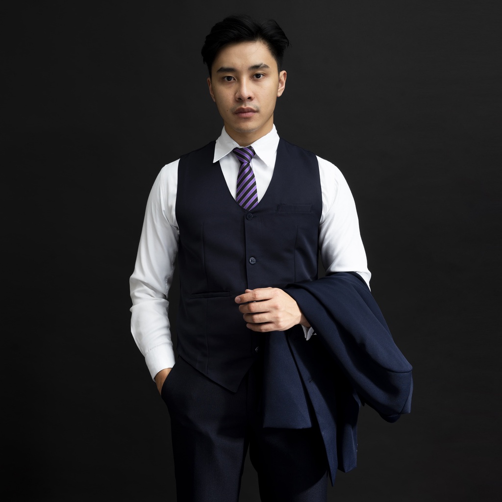 Houseofcuff Vest / Rompi Formal Biru Navy waistcoat wedding tuxedo