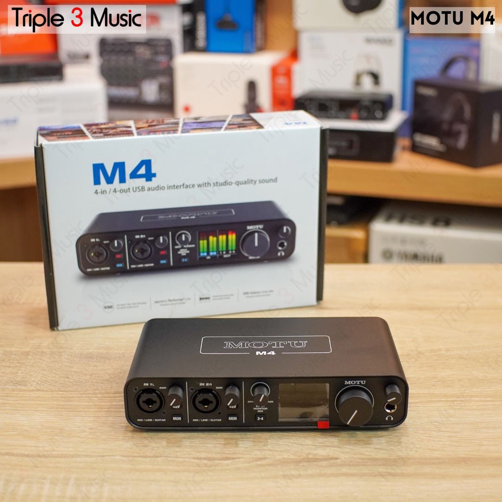 MOTU M4 4x4 USB C Audio Interface Soundcard Rekaman original