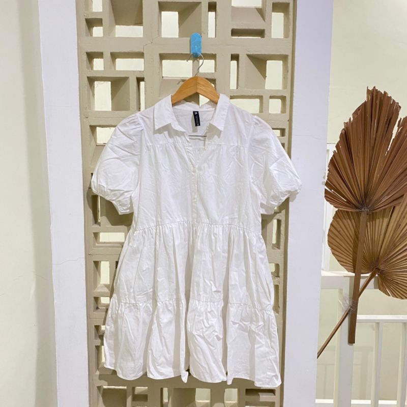 Zara tiered dress poplin preloved