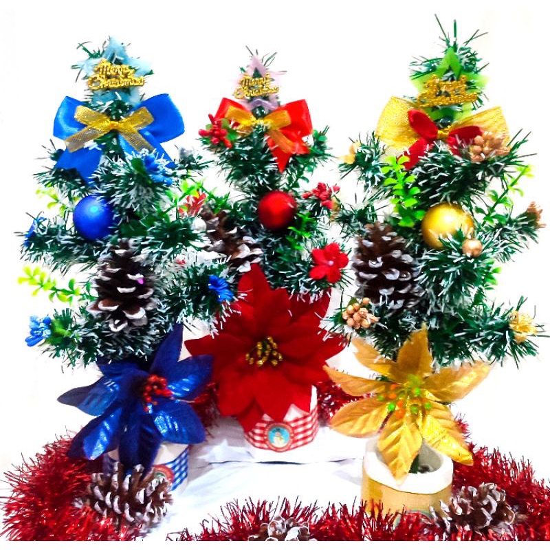 25 CM POHON NATAL MINI CHRISTMAS TREE GIFT BONSAI ORNAMEN