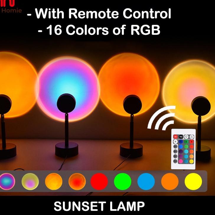 Murah Meriah [HH] LED SUNSET LAMP / LAMPU SOROT BACKGROUND STUDIO FILL LIGHT RGB / LAMPU MEJA KAMAR 