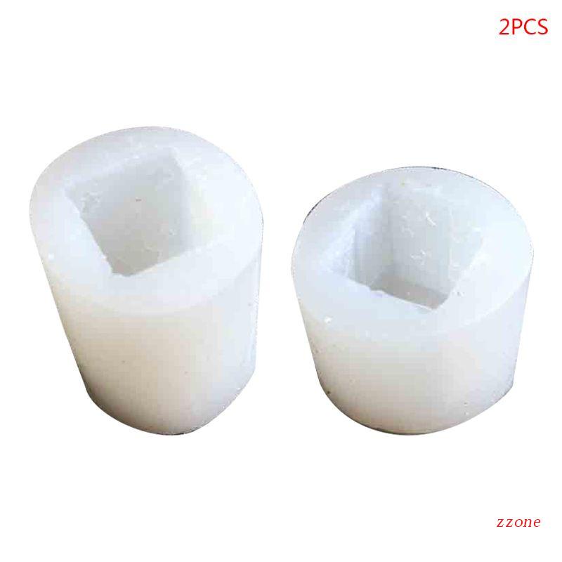 2pcs / set Cetakan Sabun Tanah Liat Gypsum Epoksi 3D Bahan Silikon Lembut Untuk Hadiah Natal