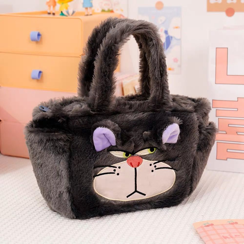 ❉Sera Lucifer Kucing Tas Tas Kosmetik Bento Organizer Tas Kelontong Saku Serut Satu Bahu Tote Tas Boneka Mewah